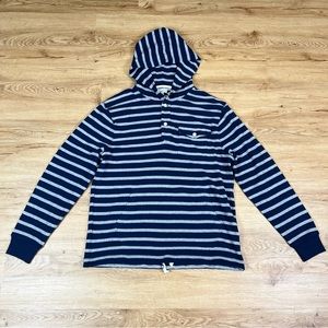 J. Crew Lightweight Henley Hoodie Size Large